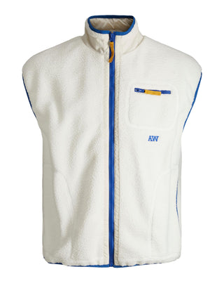 Colete Jack &amp; Jones Theis Active Fleece Masculino Branco Tamanho Grande