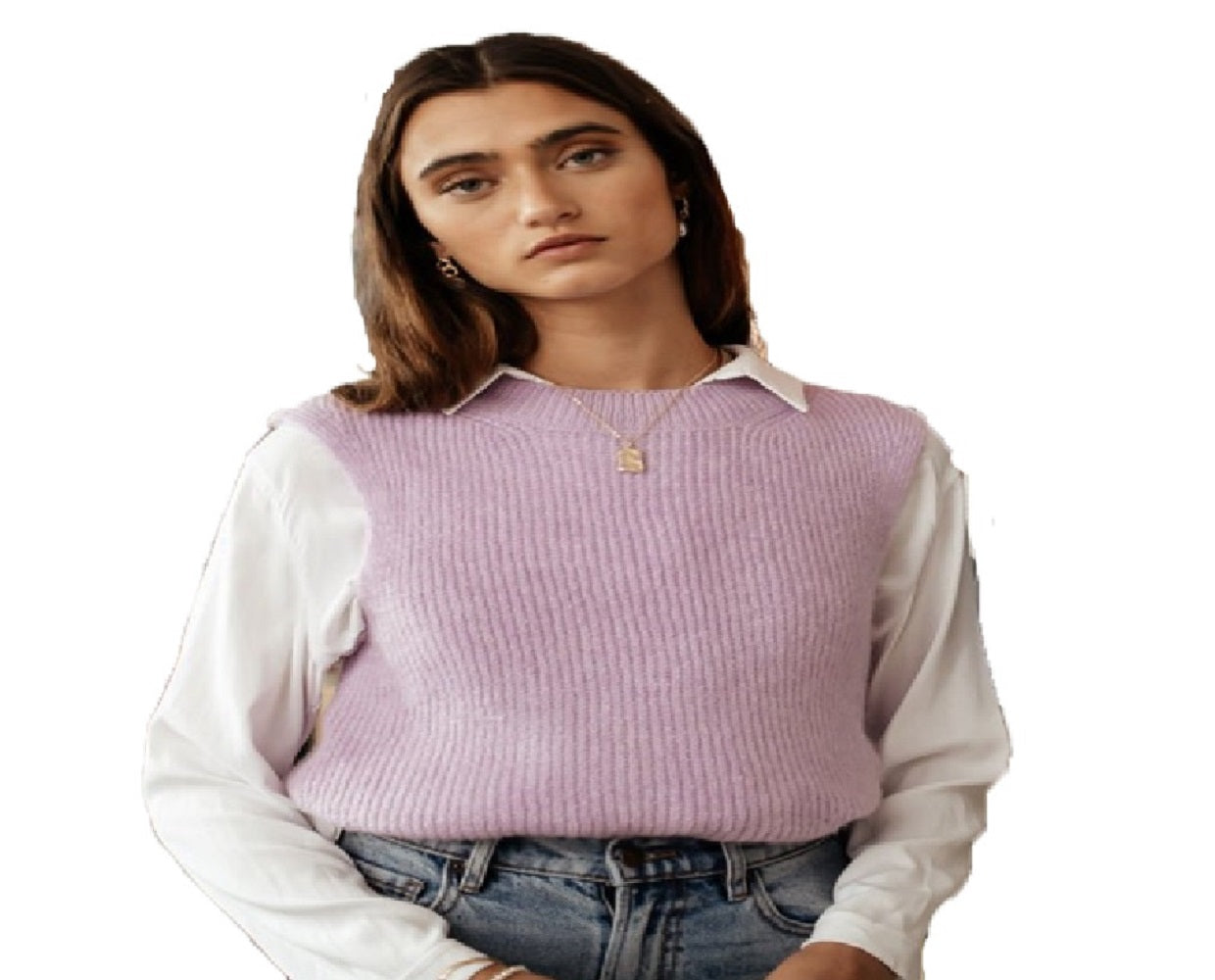 VERO MODA Colete Ruth Feminino Roxo Tamanho P