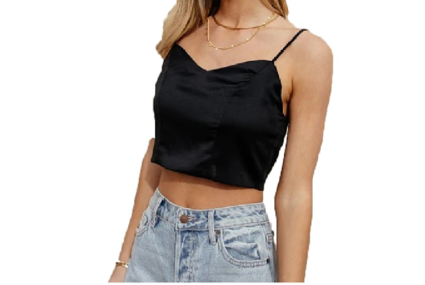VERO MODA Sierra Camisole Feminino Preto Tamanho Grande