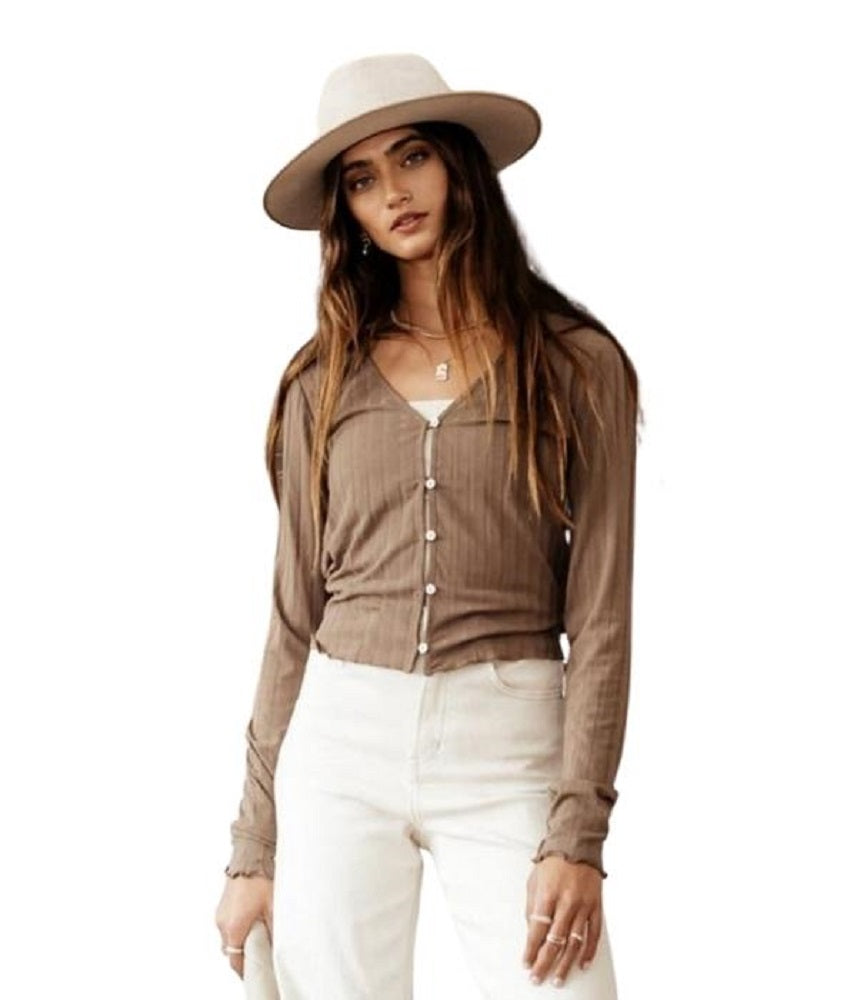 VERO MODA Top Ryann Feminino Marrom