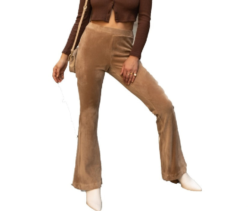 Calça Flare de Veludo Feminina VERO MODA Preta