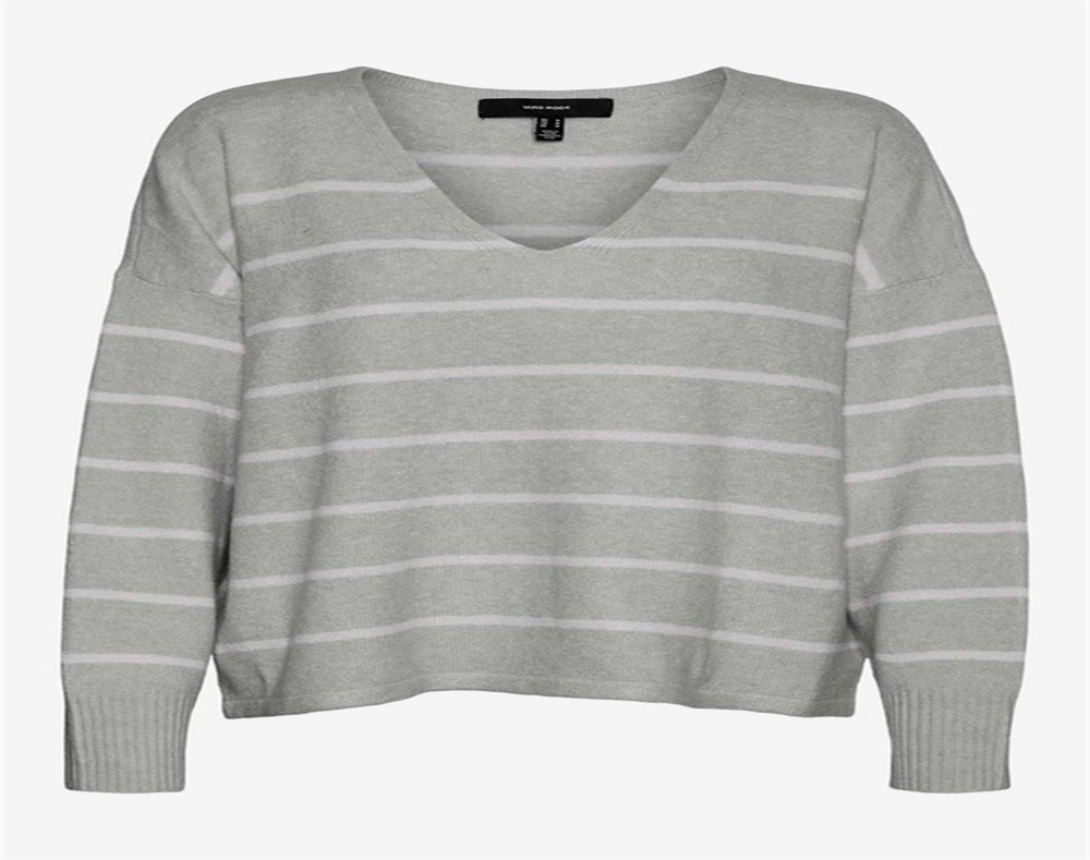 VERO MODA Suéter Doffy Pulver Feminino Cinza