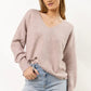 VERO MODA Suéter Aubree Heathered Feminino Rosa Tamanho Grande