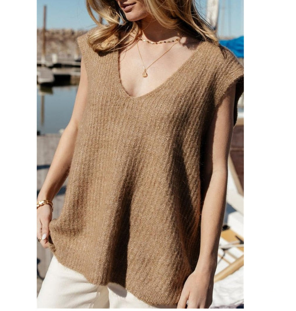 Colete Libbie feminino Vero Moda em marrom