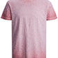 Camiseta masculina tingida Jack &amp; Jones vermelha tamanho X-G