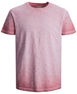 Camiseta masculina tingida Jack &amp; Jones vermelha tamanho X-G