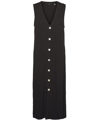 Vestido Hilde sem mangas feminino VERO MODA, preto, tamanho pequeno