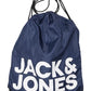 Conjunto de 3 peças de calção de banho masculino Jack &amp; Jones, toalha e bolsa de praia com cordão, azul, tamanho extragrande