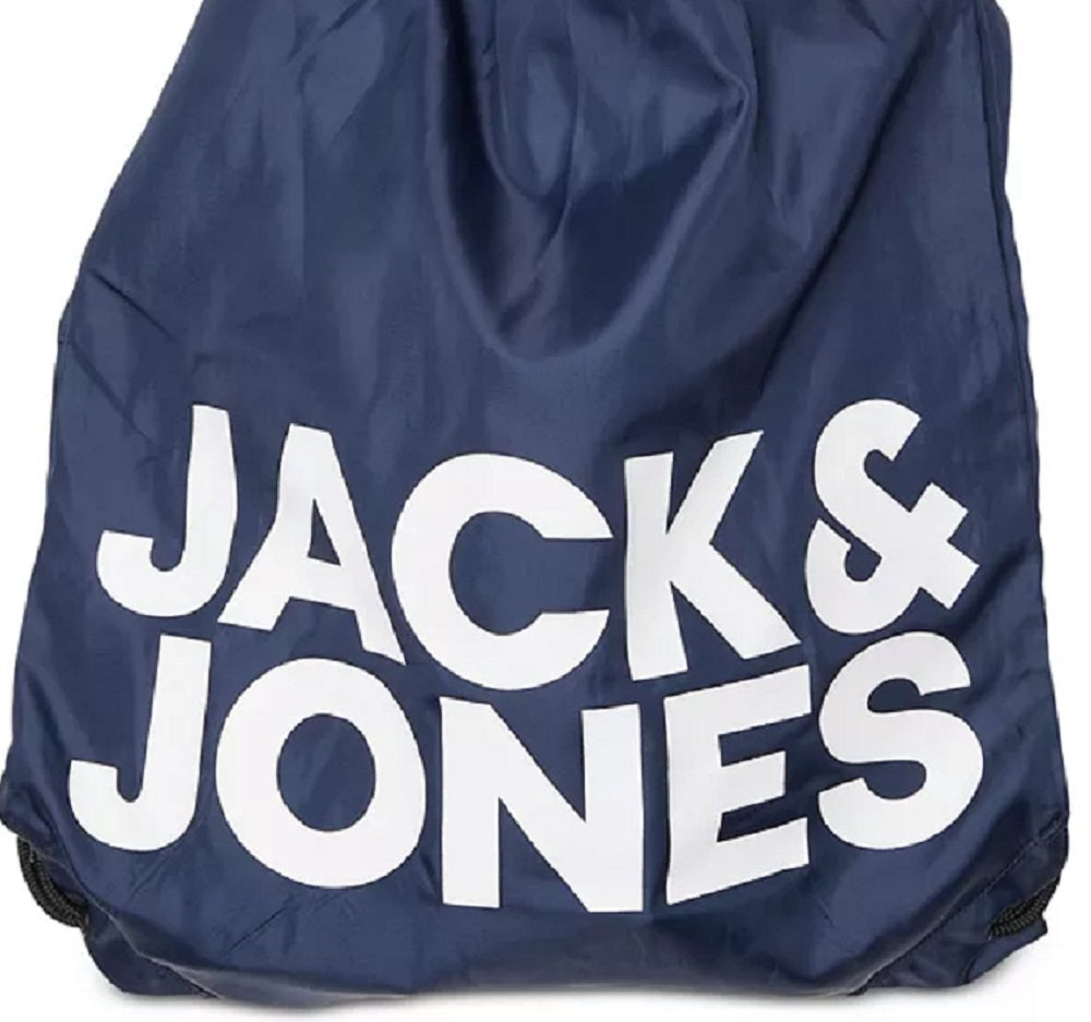 Conjunto de 3 peças de calção de banho masculino Jack &amp; Jones, toalha e bolsa de praia com cordão, azul, tamanho extragrande