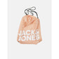 Conjunto de 3 peças de calção de banho masculino Jack &amp; Jones, toalha e bolsa de praia com cordão, rosa, tamanho pequeno
