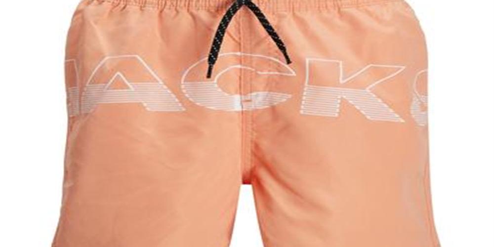 Conjunto de 3 peças de calção de banho masculino Jack &amp; Jones, toalha e bolsa de praia com cordão, verde, tamanho extragrande