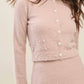 Able - Faux Pearl Cardigan & Skirt Set
