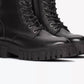 Clarks - Women's Page Lace Leather Lug Sole Side Zip Boots