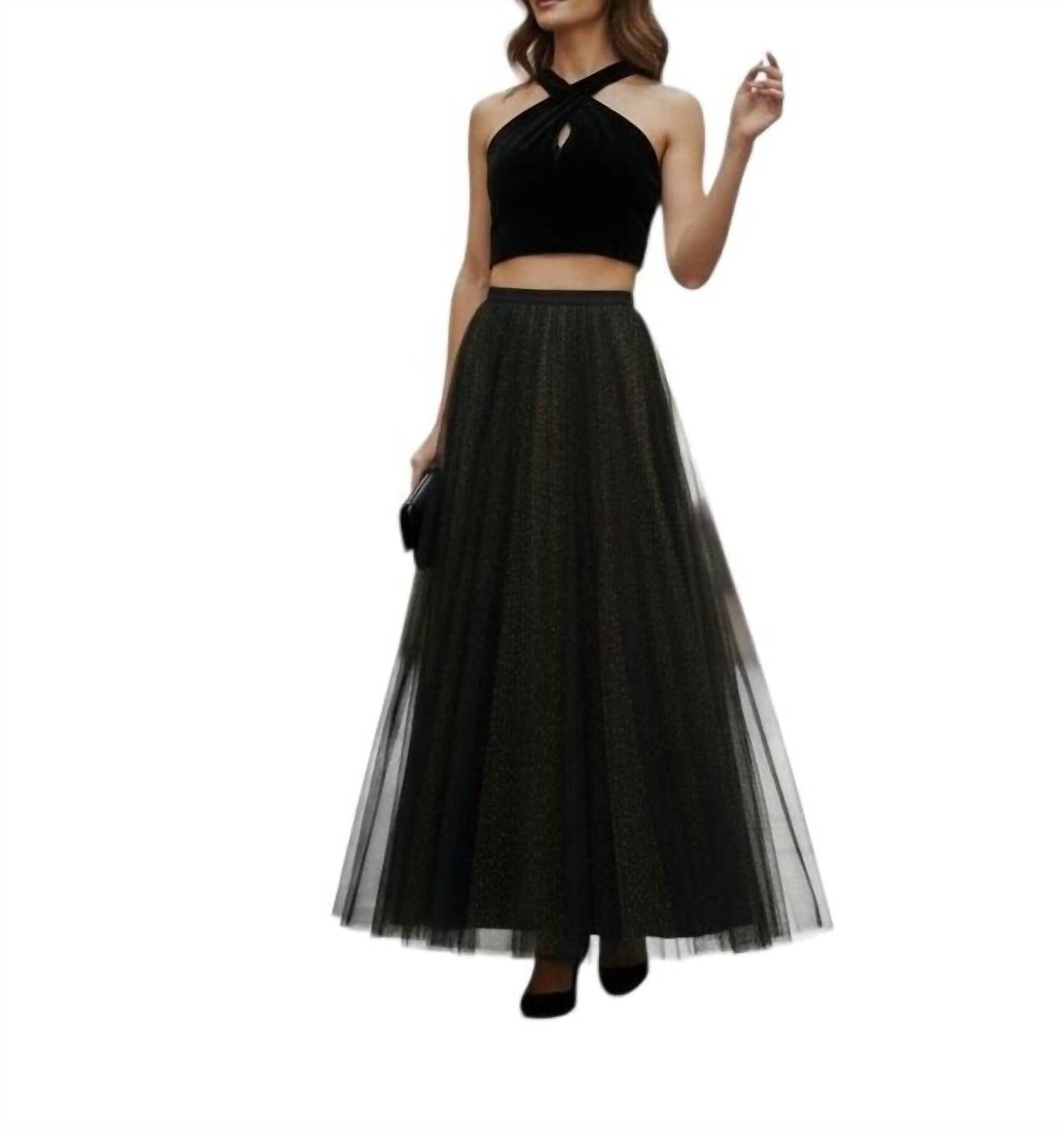 Alyce Paris - Two Piece Velvet Shimmery Dress