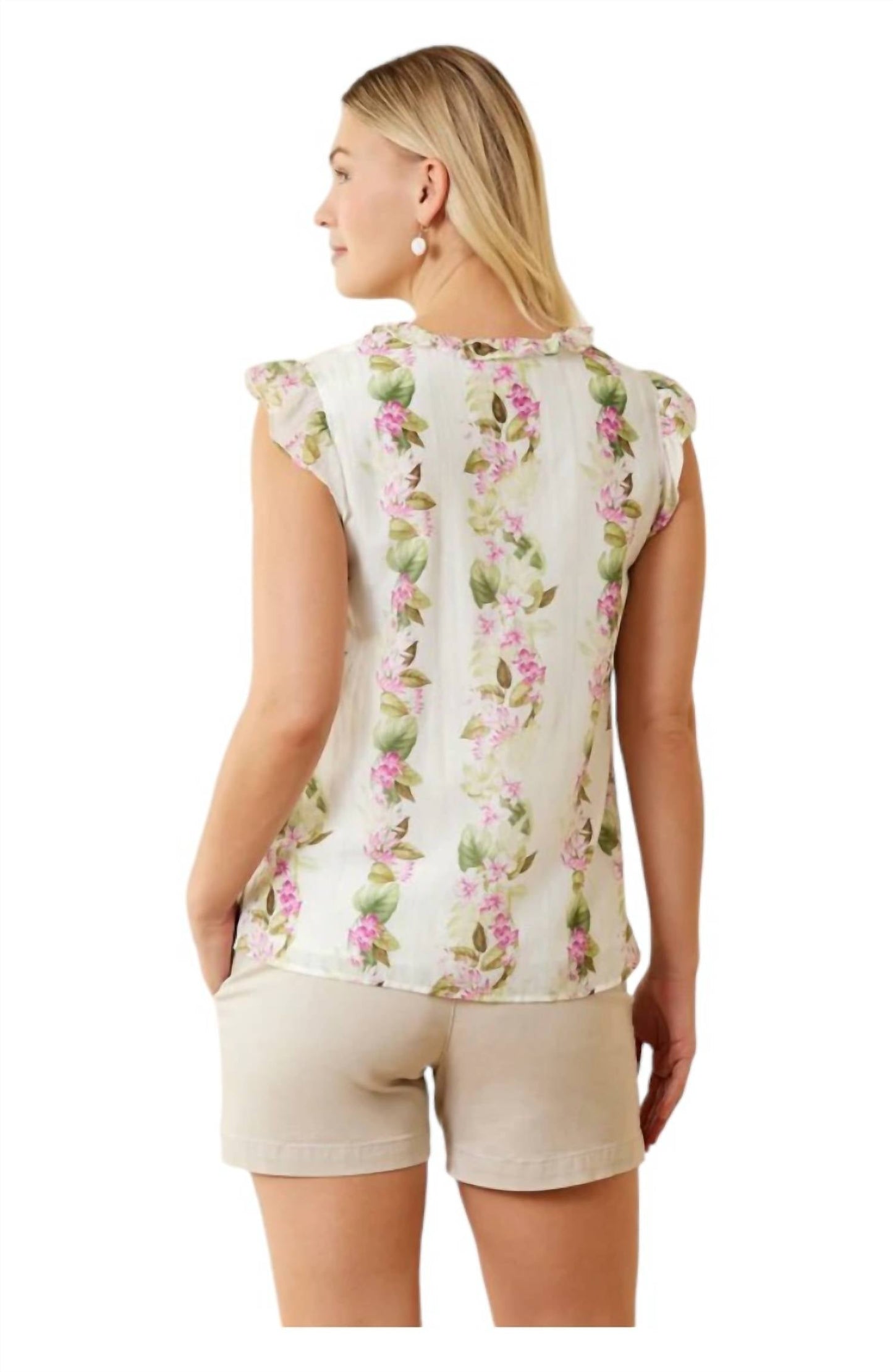 Tommy Bahama - Sleeveless Print Ruffle Top
