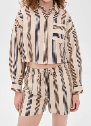 Rag &amp; Bone - Camisa curta de linho Beatrice