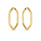 14k Yellow Gold Endless Hexagon Hoop Earrings