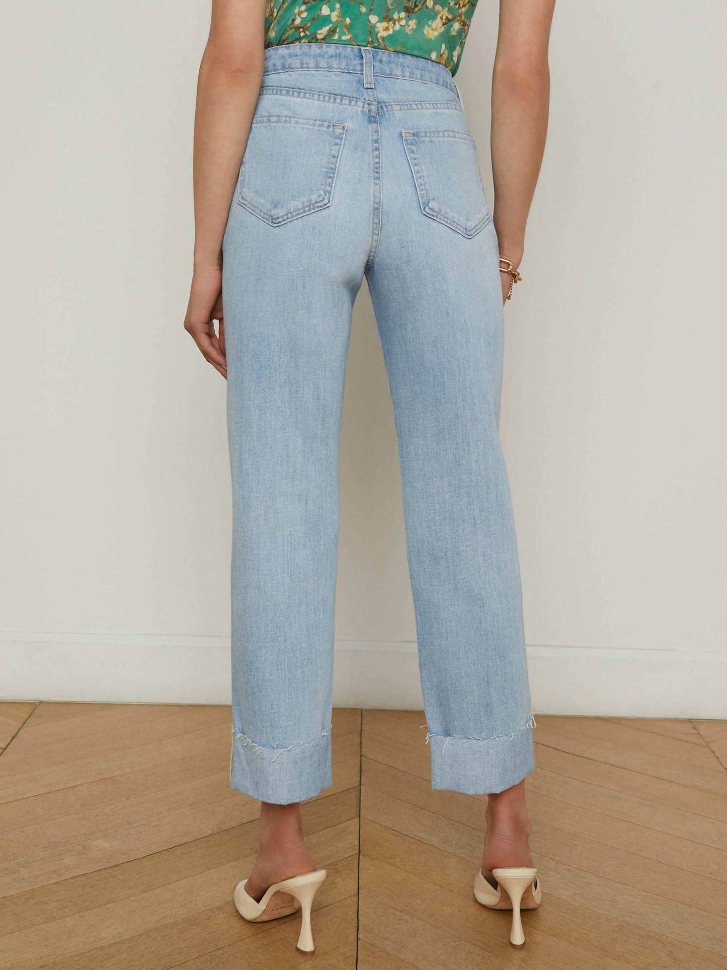 L'Agence - Maribel High Rise Straight Cuff Jeans