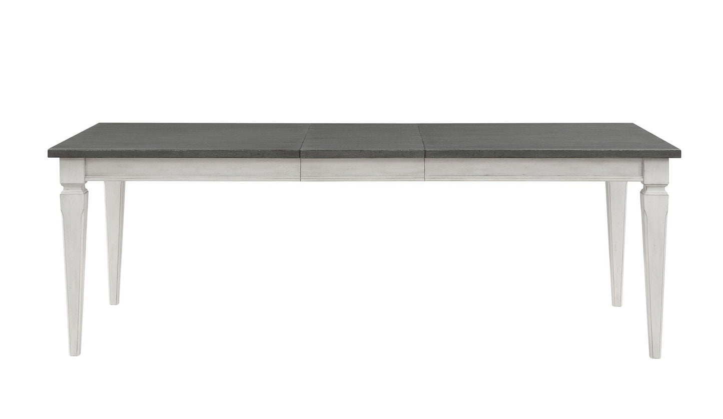 Katia Dining Table With Leaf - Gray / White
