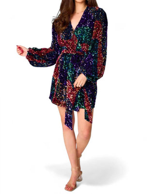 Buddylove - ADELINE SEQUIN WRAP DRESS