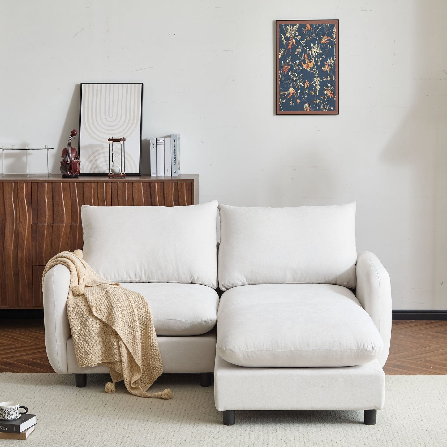 Oversize Modular Sectional Sofa With Ottoman For Living Room