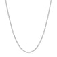 14k White Gold Round Cable Link Chain 1.5mm