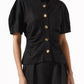 Matthew Bruch - Shirred Puff Sleeve Button Down Shirt