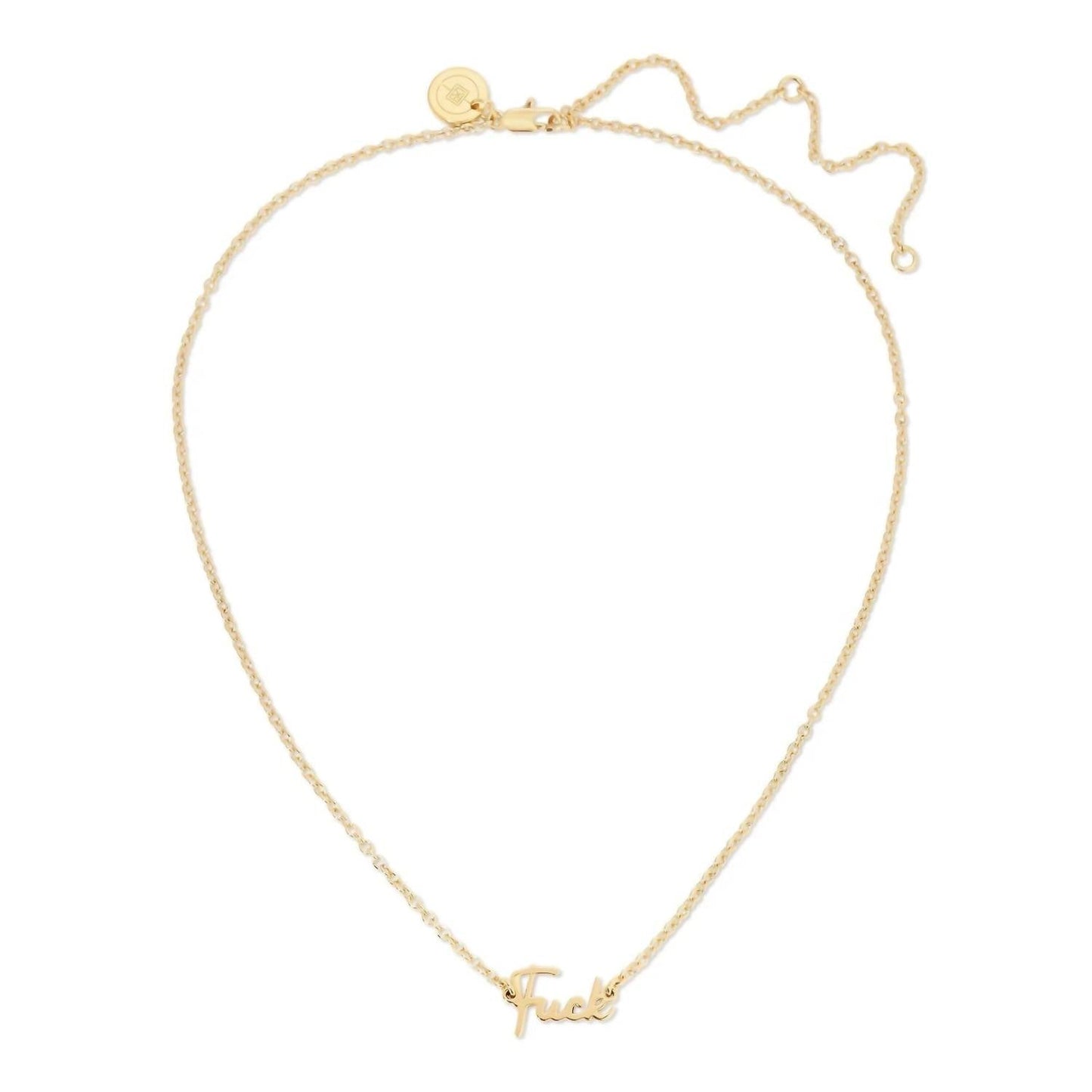 Eklexic - Women's Dainty Script F*ck Necklace