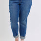 Judy Blue - Plus Mid-rise Boyfriend Jeans With Cuff