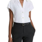 Vince - CAP SLEEVE BUTTON DOWN BLOUSE
