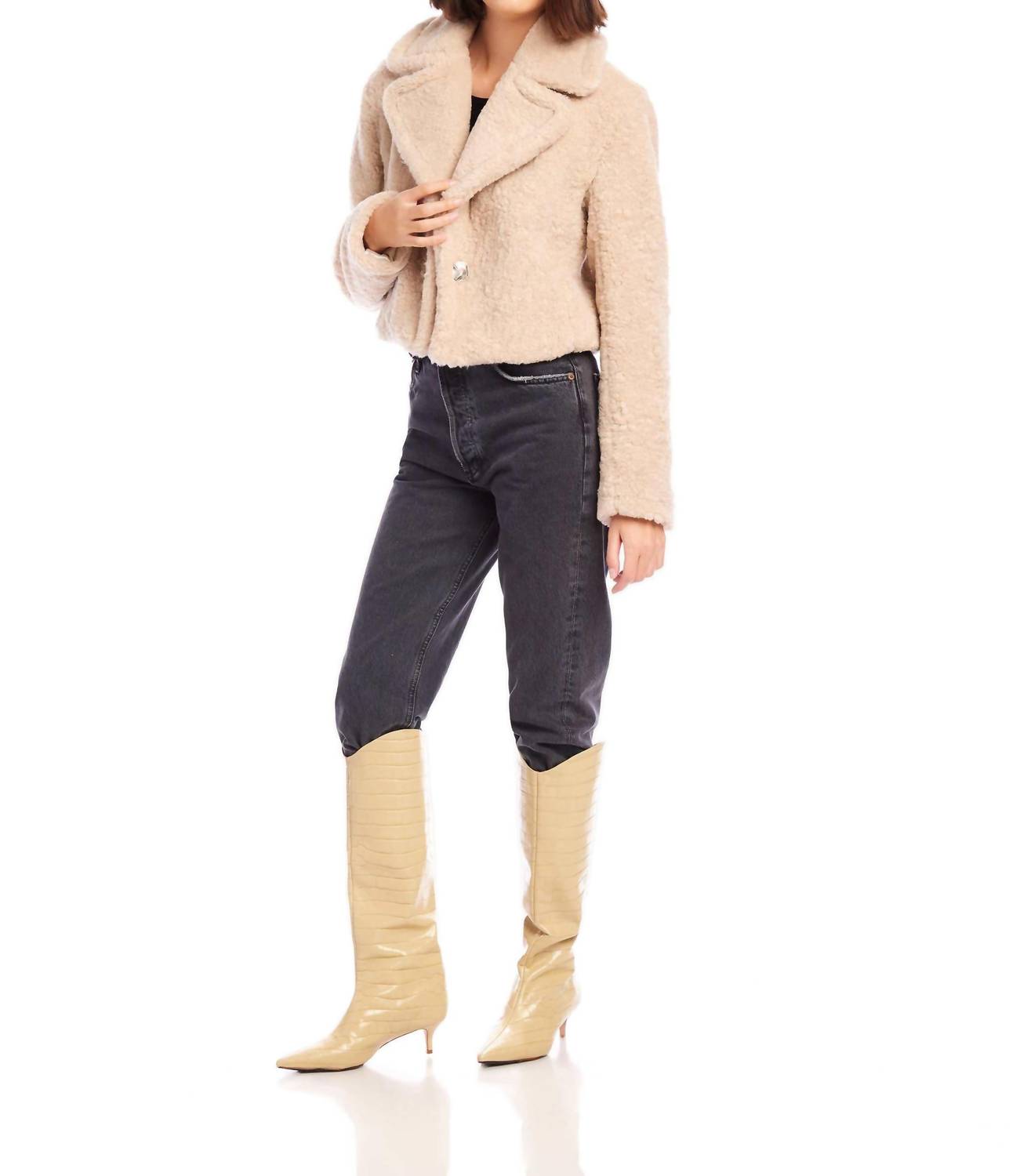 Fifteen Twenty - Iva Cropped Sherpa Jacket