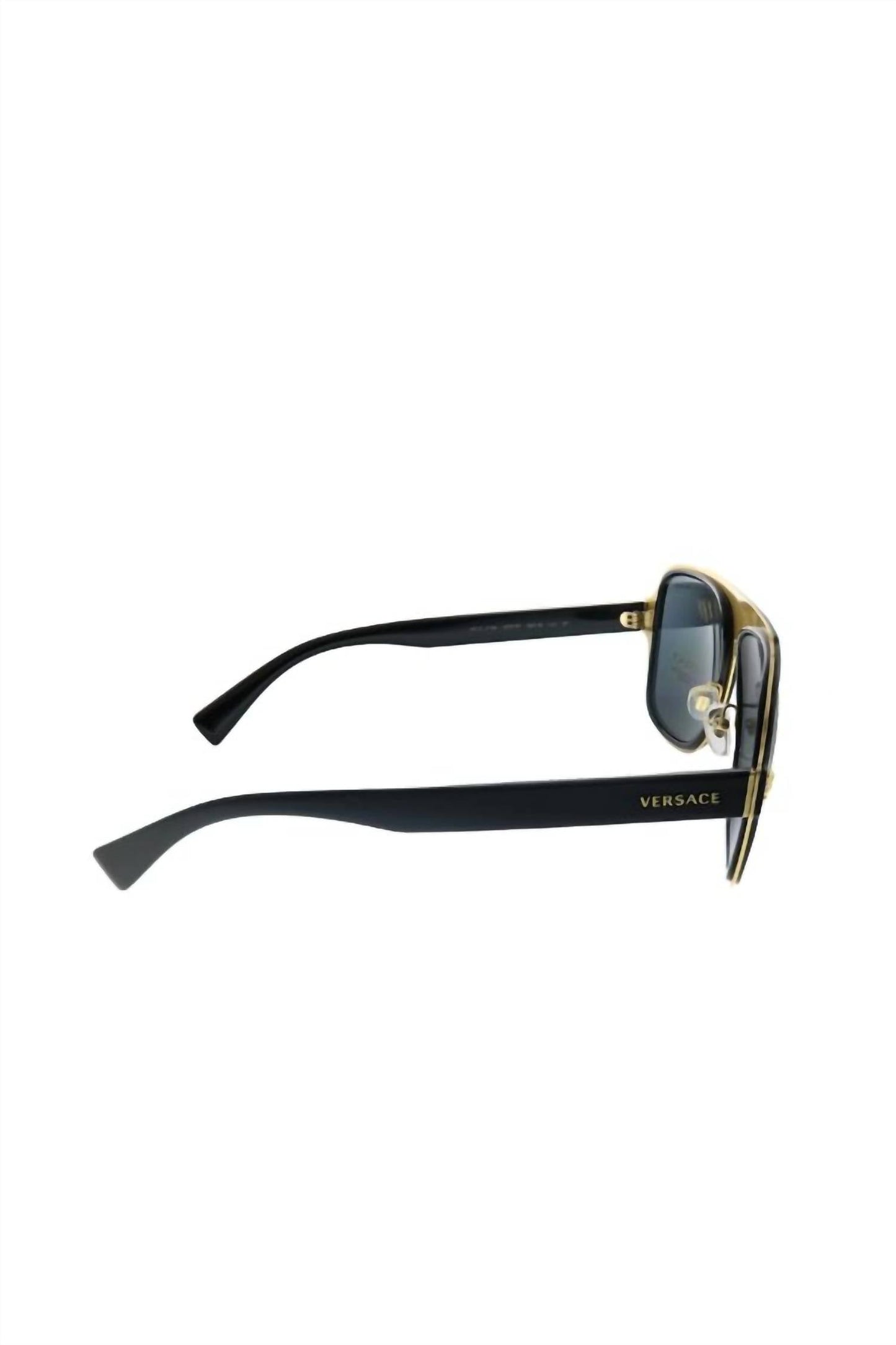 Versace - Medusa Charm Aviator Plastic Sunglasses with Grey Polarized Lens