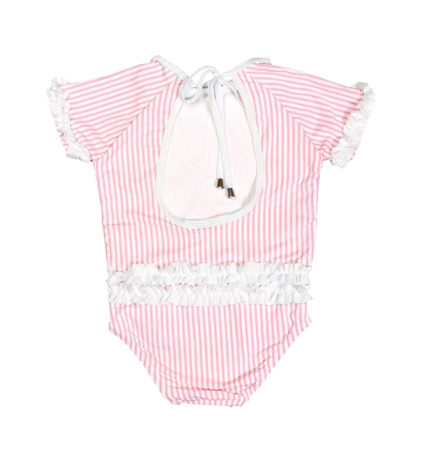 Planet Sea - Girl's Stripes Swimsuit