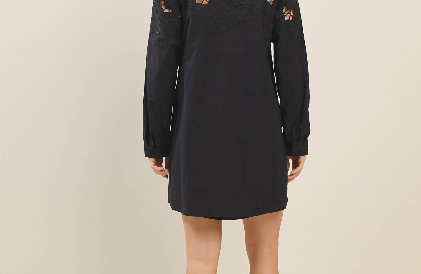 Able - Cutwork Embroidered Mini Dress