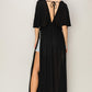 Vestido longo com fenda e amarração nas costas HYFVE