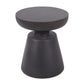 Outdoor Lightweight Concrete End Table with Half Sphere Top - Copper