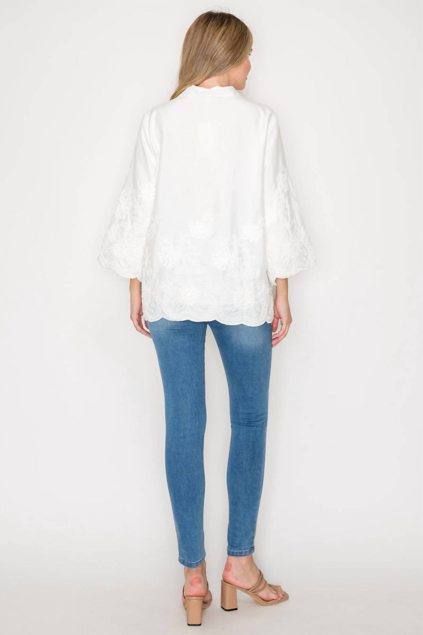 Joh - Jase Embroidered Button Front Top