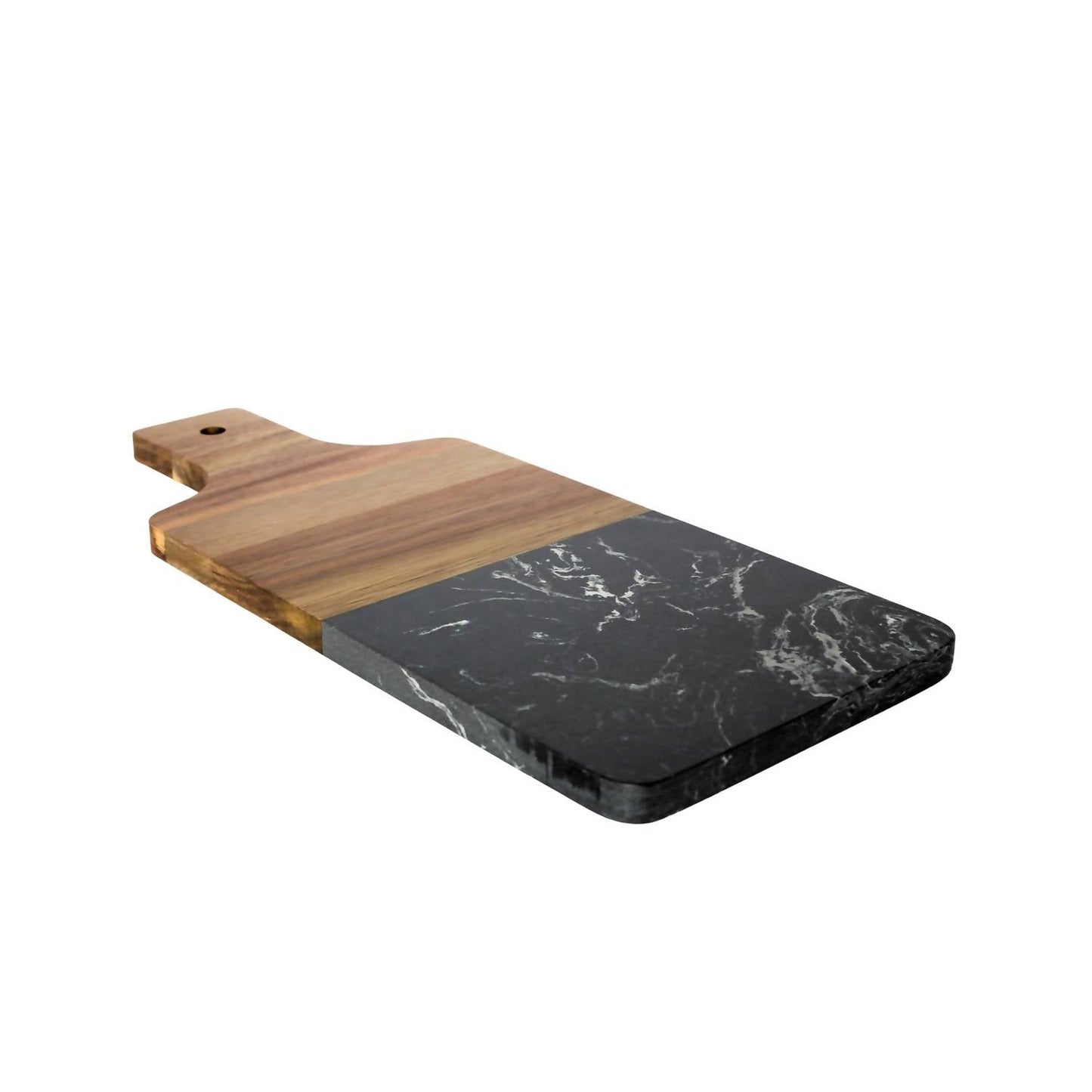 Creative Gifts International - Marble and Acacia Wood Handled Board