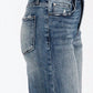 Petra153 - Women's High Rise Cuffed Straight Leg Jeans