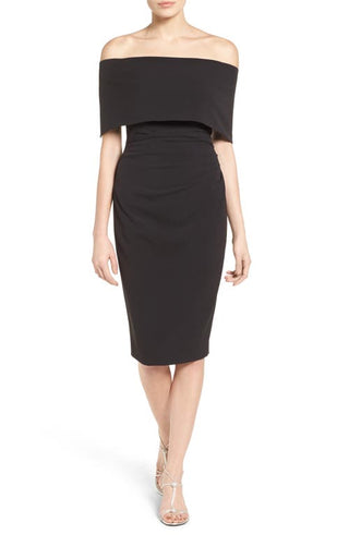 Vince Camuto Popover Cocktail Dress in Black, Size 4