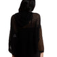 French Kyss - Crochet Button Hoodie Poncho