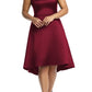 Alfred Sung High/Low Cocktail Dress in Burgundy , Size 6