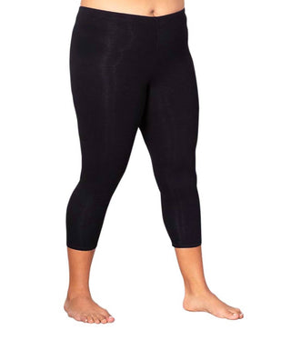 Do lado positivo - leggings capri plus size de algodão liso