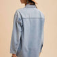 Anniewear - Comfort Stretch Denim Button Down Shirt Dress