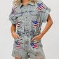 Trendsi - BiBi American Flag Washed Romper
