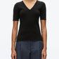 3.1 Phillip Lim - Compact Rib Short Sleece V-neck Top
