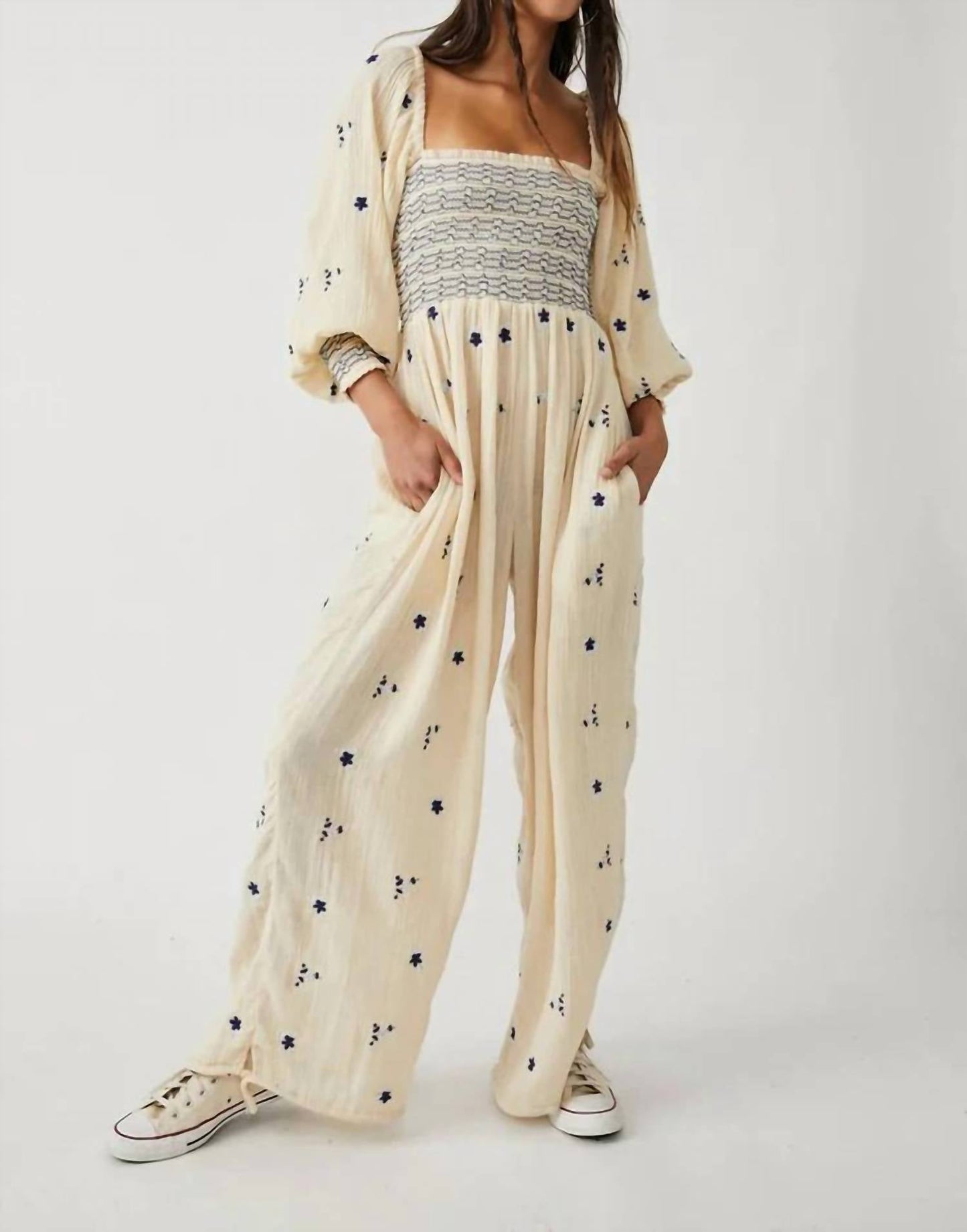 Free People - Dahlia Embroidered Jumpsuit