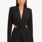 Blazer Bardot Cassian Recortado Preto Tamanho XS