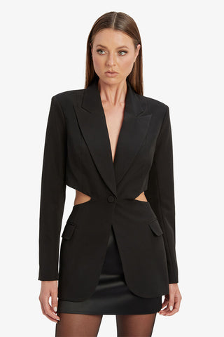 Blazer Bardot Cassian Recortado Preto Tamanho XS