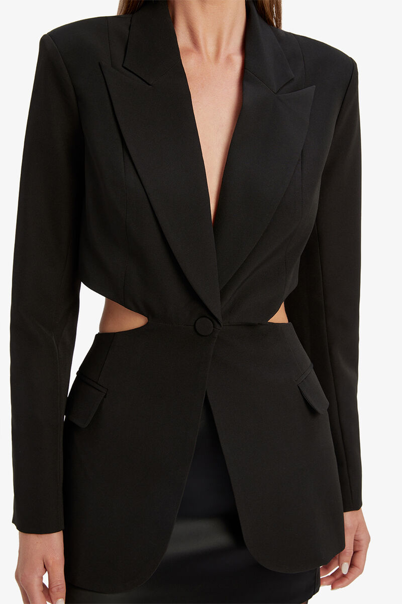 Blazer Bardot Cassian Recortado Preto Tamanho XS